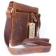 Středně velká pánská taška Pedro z pevné kůže s popruhem přes rameno