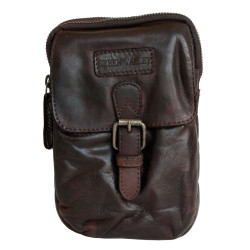 Malá pánská taška Green Valley z prané olejované měkké kůže s poutkem za pas a popruhem přes rameno