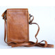 Menší pánská taška Green Valley z prané světle hnědé hovězí kůže s popruhem přes rameno