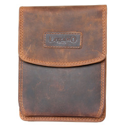 Kožená taštička Lozano na pásek nebo přes rameno z pevné kůže s látkovou podšívkou