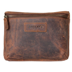 Kožená malá taška Lozano na pásek z pevné kůže s látkovou podšívkou