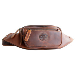 Luxusní kožená ledvinka Pedro z pevné hlazené kůže s látkovou podšívkou