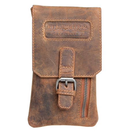 Kožená taštička Bull Burry na pásek nebo přes rameno z pevné kůže s látkovou podšívkou