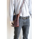 Středně velká, ale prostorná pánská kožená taška Pedro s popruhem přes rameno ROZBALENÁ
