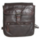 Kožený baťůžek Green Valley na nošení na zádech nebo přes rameno z měkké prané kůže s látkovou podšívkou