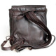 Kožený baťůžek Green Valley na nošení na zádech nebo přes rameno z měkké prané kůže s látkovou podšívkou