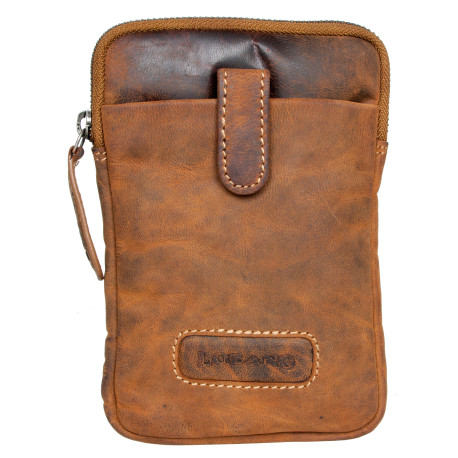 Kožená taštička Lozano jen přes rameno z pevné kůže s látkovou podšívkou